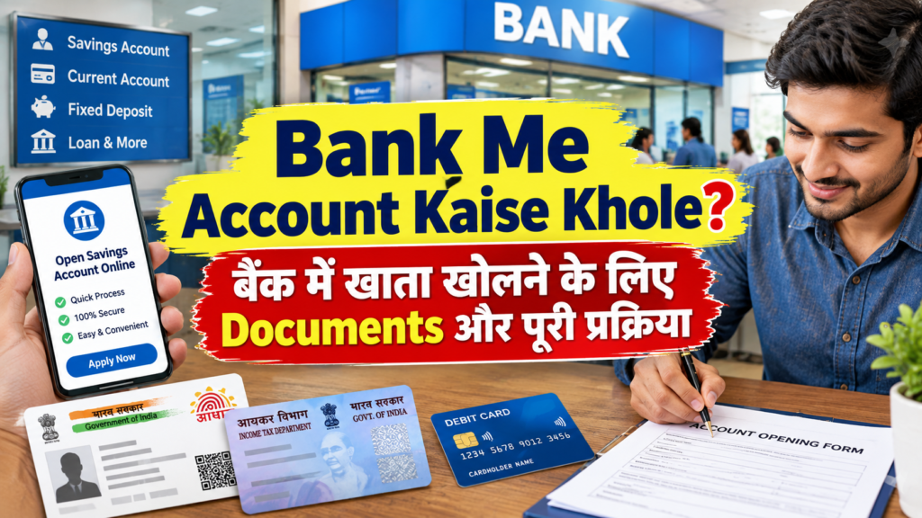 How to Open Bank Account In Hindi