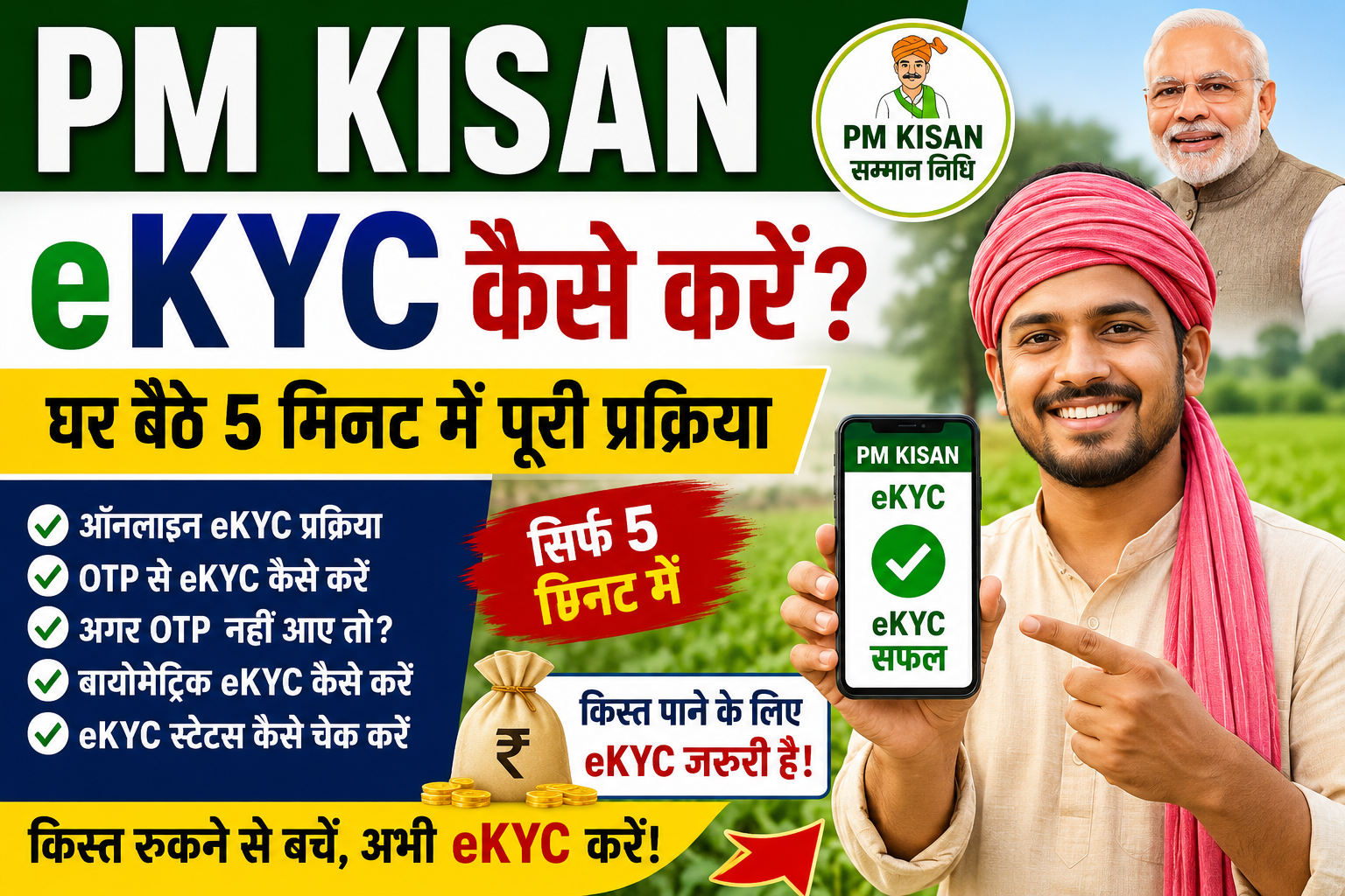 PM Kisan eKYC kaise kare