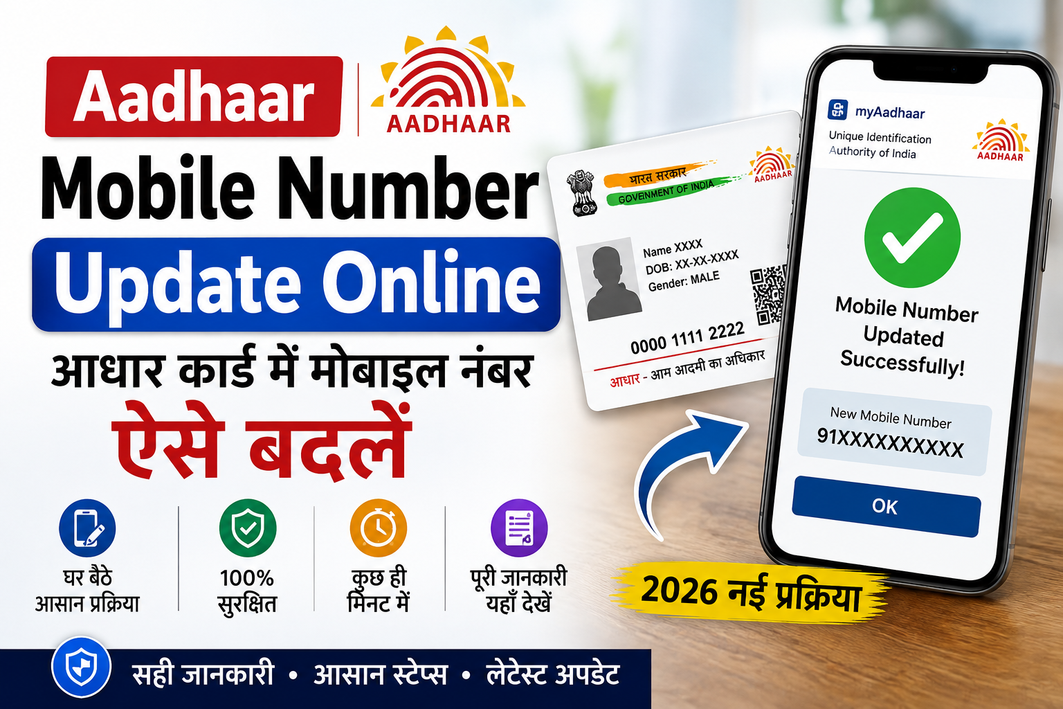 Aadhaar Mobile Number Update Online